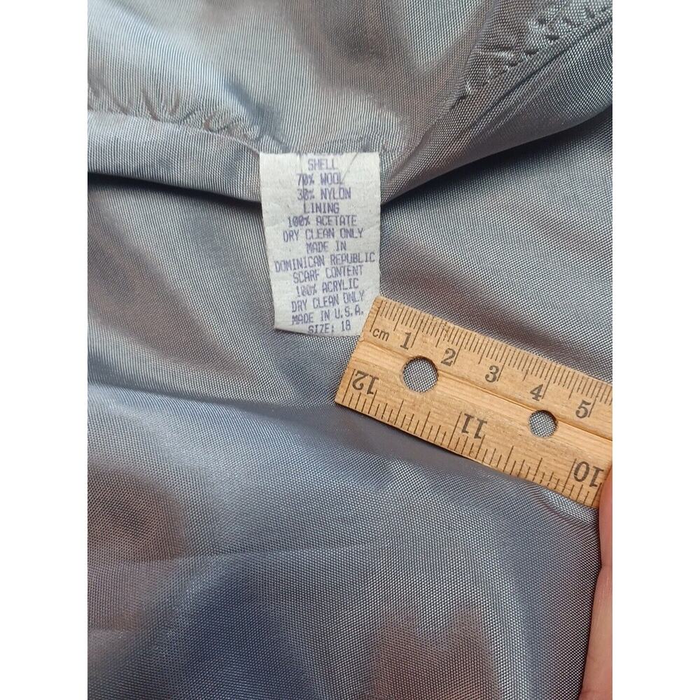 Vintage Winter Time By Herman Kay Wool Grey Coat Size - Picture 5 of 10